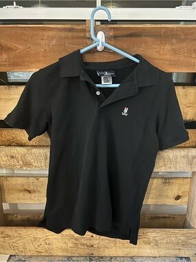 Psycho Bunny Men’s Black Tiernan Pique Polo